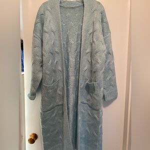 Duster sweater light blue